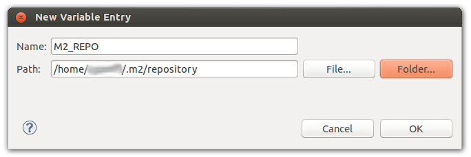 Eclipse Unbound Classpath Variable M2_REPO