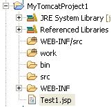 Struktur eines neuen Tomcat Projektes in Eclipse