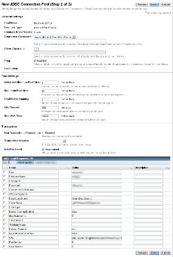 Glassfish Connection Pool